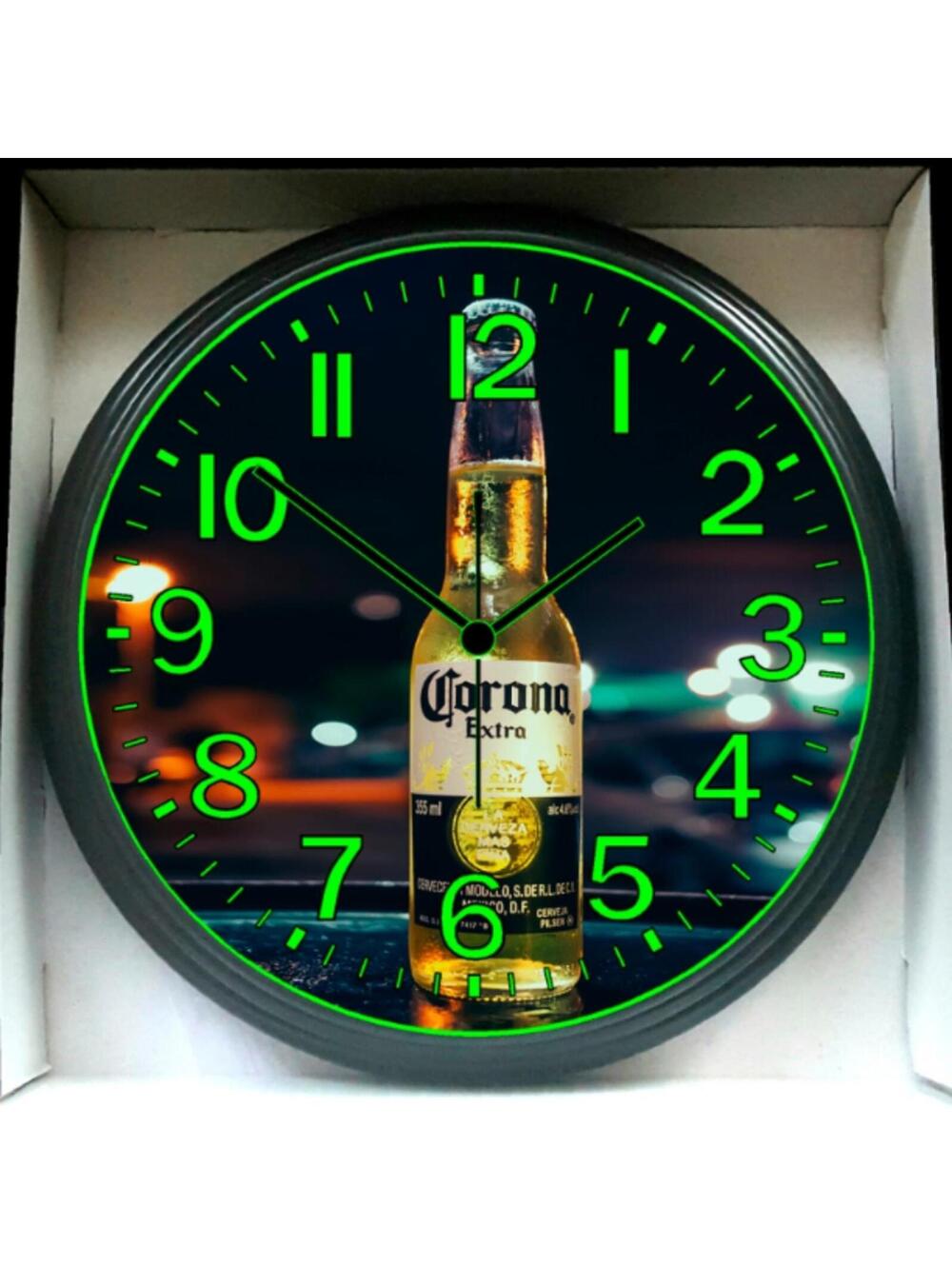 Corona Beer Bar Billiard Game Room Glow In The Dark Wall Clock New!